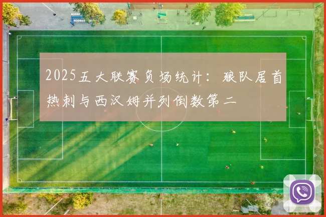 2025五大联赛负场统计：狼队居首热刺与西汉姆并列倒数第二